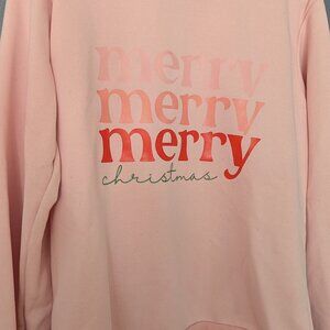 Girls Merry Merry Merry Christmas "sweatshirt"